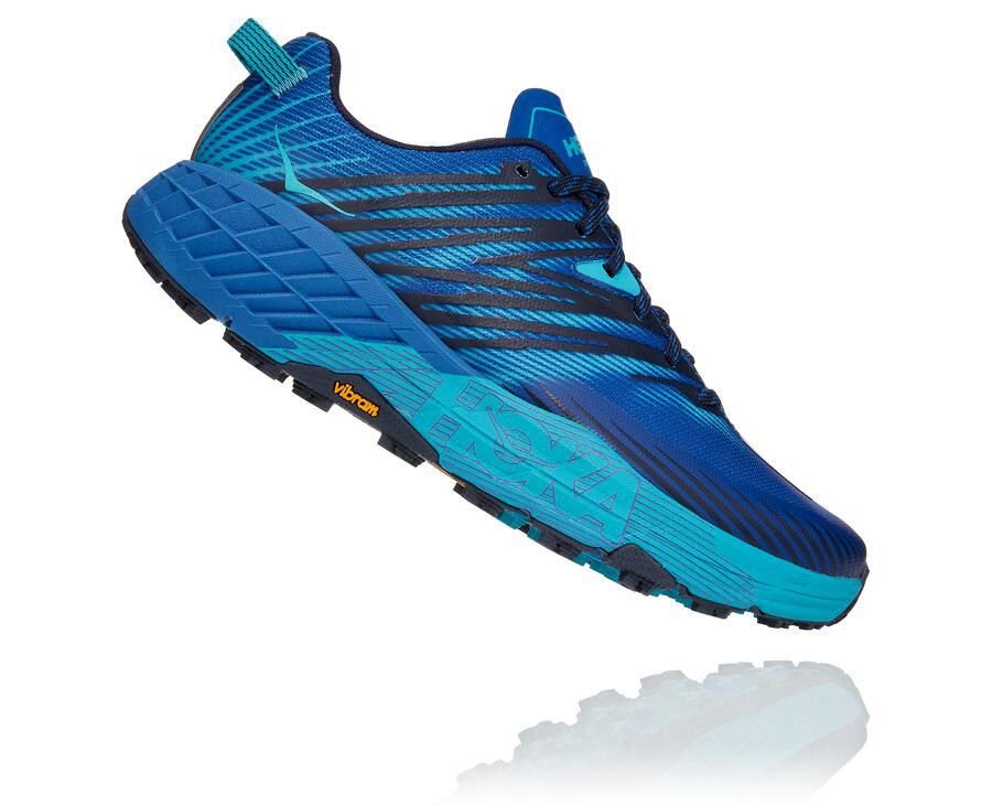 Hoka One One Trail Schoenen Heren - Speedgoat 4 - Blauw - TL2015947